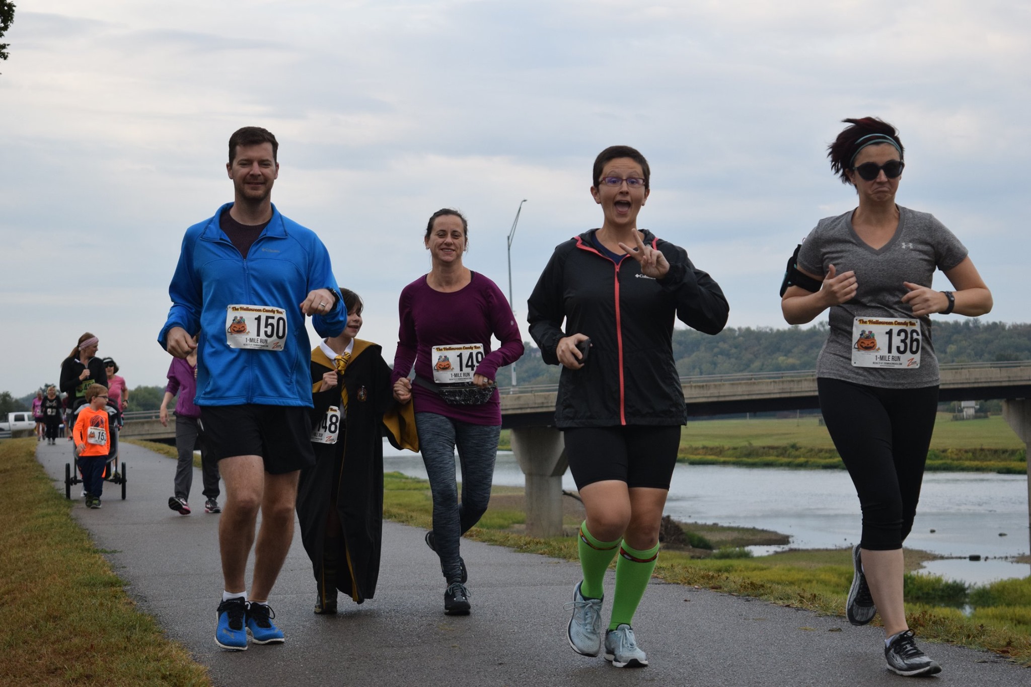 Halloween Athletes Running in Costume